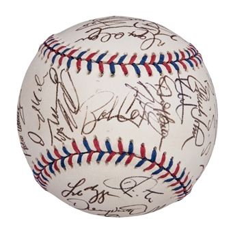 1997 National League All Star Team Signed Baseball With 34 Signatures Including Maddux, Gwynn, Biggio and Larkin (JSA)